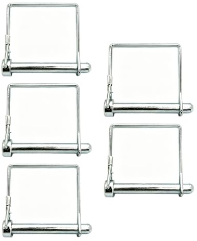 5 Stuck Sicherungsstift 10x60 mm Rohrklappsplinte mit Rastverschluss | Eckigem, Bugel, Verzinktem, Stahl, Anhanger, Traktoren, Kippern, Bauernhof, Rasenmaher, Steckbolzen, Federstecker