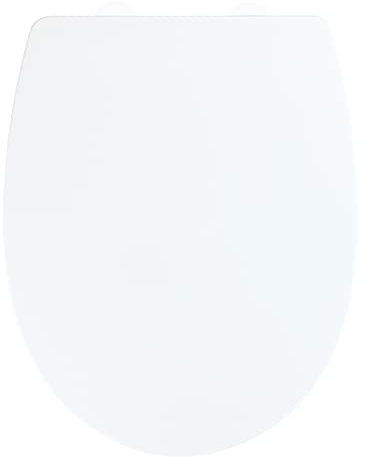 WENKO Premium WC-Sitz Tilos - Toiletten-Sitz mit Absenkautomatik, Fix-Clip Hygiene Befestigung, Thermoplast, 36.5 x 45 cm, Weiß
