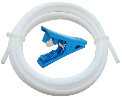 3D-Drucker Teflon-Schlauch für Düse, CESFONJER 8 Meter PTFE 1,75 mm Filament ID 2 mm OD 4 mm TL-Feeder Hotend für Reprap Rostock Bowden Extruder + Leitung Rohrschneider