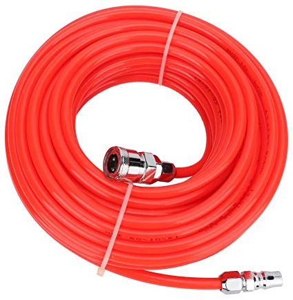 Fafeicy Manguera de aire comprimido, manguera de compresor de aire de alta presión de plástico EVA rojo de 5 * 8 mm 15 M, con conector rápido macho/hembra