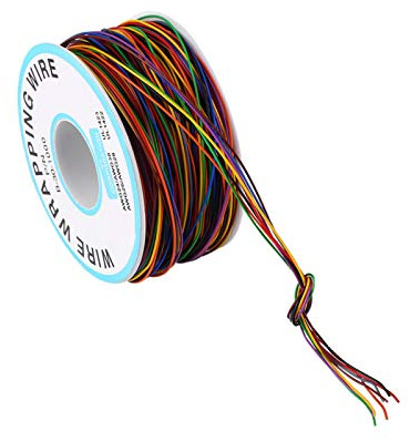 Câble de test d'emballage solide isolé 280M Câble de cavalier de planche à pain en cuivre étamé coloré avec bobine en plastique pour Test électronique