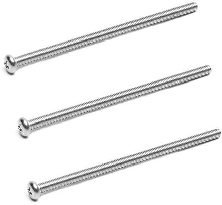 Yinpecly 3 x M5 × 100 mm Maschinenschrauben 304 Edelstahl Kreuzkopfschraube silbergrau Verbindungsschrauben