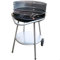 AKTIVE Barbecue rotondo a carbonella Ø51x51x82 cm, Facile da trasportare e portatile, 4 altezze regolabili, Include due griglie in acciaio e due comandi rimovibili