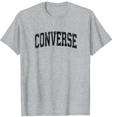 Converse Texas TX Sportliches Vintage-Design, sportliches Design, Schwarz T-Shirt