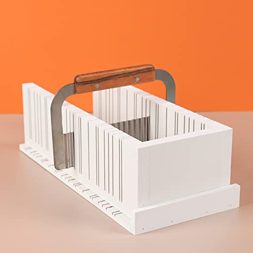 Toplionace Einfacher Handgemachter Seifenschneider, Seifenform mit Wellenförmigen Schneidemesser, Abstand 2/2,5cm