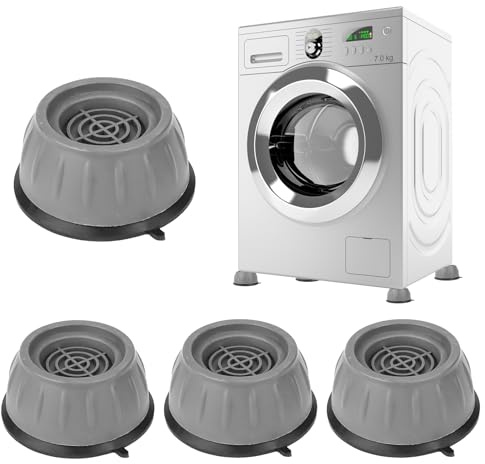KFDDRN Schwingungsdämpfer Waschmaschine, 4 Stück Vibrationsdämpfer Waschmaschine, Universal Antivibrationsmatte Waschmaschine Mit Füße Matte, Waschmaschinen Unterlage Für Waschmaschinen Und Trockner