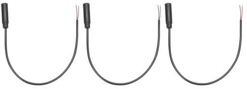 sourcing map 3pcs 3.5mm Female Jack to Bare Wire TRS 2 Pole 1/8 9.84in | Open End Replacement,Stereo Mono Audio Cable Plug Jack Plug 34mm for Earphone Headphone Cable Repair