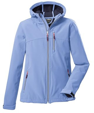 killtec Mädchen Soft Shell Jacke Softshell Jacke mit Kapuze wasserabweisend 00238-dunkelanthra 176 Girls Softshelljacke, lavendel, 152, 37769-000