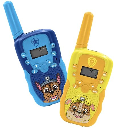 WALKIE TALKIES Infantiles LA Patrulla Canina Paw Patrol con BATERÍA Recargable Linterna Y UN KM DE Distancia DE COMUNICACIÓN