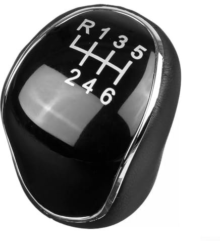 Pomello del cambio a 6 velocità, Pomello della leva del cambio manuale in pelle PU, per Ford Mondeo S-Max C-Max Focus