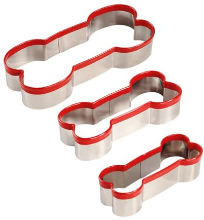 3 Dog Bone Cookie molds Bone Shaped Cookie molds Dog paw Print Cookie molds 3 Dog Specific Cookie molds of Different Sizes Homemade Dog Specific Cookie molds