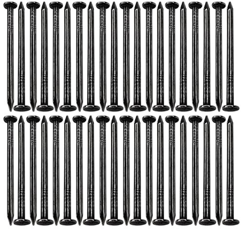 cyclingcolors 100x Clavos de acero de Cabeza Redonda Negro para Madera Muebles Reparación Renovación Bricolaje, 2x25mm