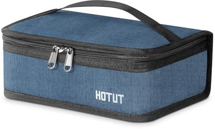 HOTUT Lunch Insulated Bag Small with Handle, Tote Cool Reusable, Portable Thermal Cooler Box for Men Women Kids, Thermal Lunch Tote Bags for Work School Packed Sandwich