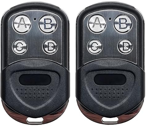 AG MATIC Telecomando universale multifrequenza per porte e cancelli del garage, duplicatore clonatore per tutti i codici fissi e alcuni Rolling Code ASK/FSK 433-868 MHz (confezione da 2 nero)
