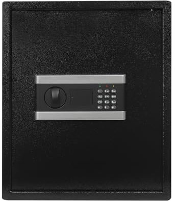 Klein Schwarz Tresorschrank Haushalt Tresor Feuerfest Möbeltresor m/Schlüssel Safe Box Elektronischer Tresor Digitaler Sicherheitssafe für aufzubewahren Eigentumsurkunden Rechnungen Bargeld etc