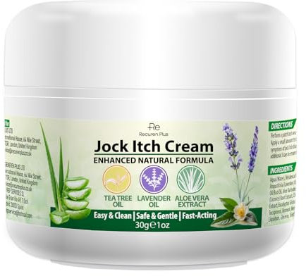 Crema Antifungina per Inguine e Piede d’Atleta: Trattamento Naturale per il Piede d’Atleta, la Tigna, l’Irritazione Inguinale e l’Eczema – Formula con Olio di Tea Tree, Aloe Vera, Lavanda – 30g