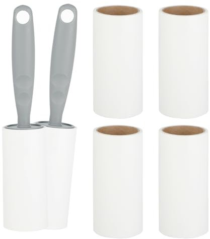 360 Stück Fusselrolle - Fusselrolle Kleidung - Fusselrolle Tierhaare, mit 6 Rollen und 2 Griffen, ideal für Tierhaare, Kleidung, Bettwäsche, Teppiche sowie Sofas