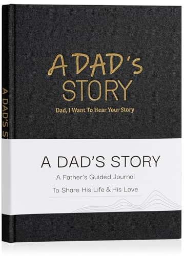 Miaikoe pappas livshistoria dagbok familj minnessak bok linne inbunden för pappa att dela hans minnen, med 250+ snabba frågor bokgåva för födelsedag fars dag jul (svart)