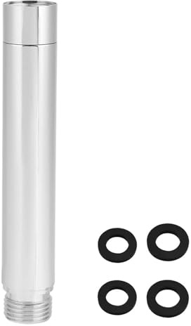 Shower Head Extension Arm, 10cm 304 Stainless Steel Chrome Shower Arm (Includes Gasket) for Fixed or Adjustable Shower Heads