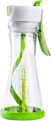Mezclador de aderezo de ensalada, recipiente manual para mezclar botellas de aderezo de ensalada con mango de bomba, coctelera de aderezo de ensalada, botella agitadora de ensalada para aceite de