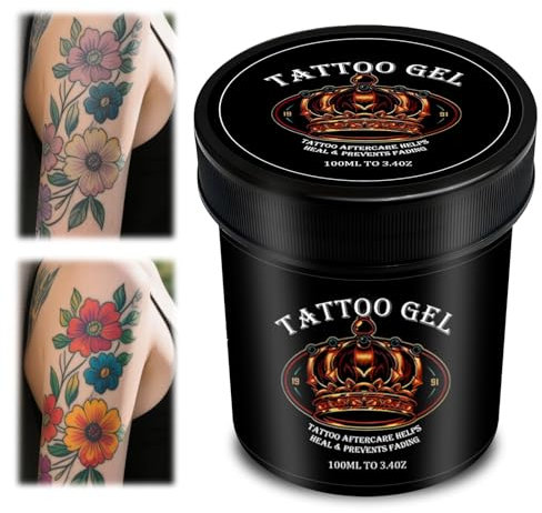 100ml Crema per Tatuaggi, Tattoo Burro Professionale, Crema Tattoo, Tatuaggio Guarigione, Preserva la Bellezza del Tatuaggio, Butter Idratante per Tatuaggi Vecchi e Nuovi,Nero