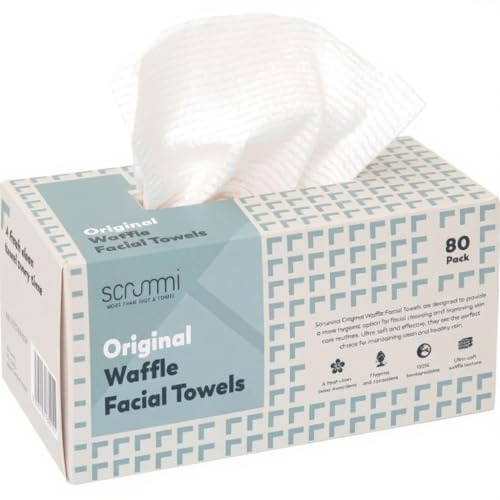 Face Towels, Disposable Biodegradable Facial Towels for Sensitive Skin, Facial Cleansing Towel, Skincare and Makeup Remover (Pack of 80)