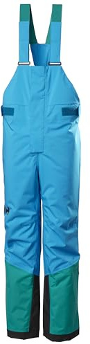 Helly-Hansen Junior Summit 2.0 Bib Pant, Unisex Waterproof Ski & Snowboard Overalls, Adjustable Fit, Breathable, Durable, 578 Neptune Blue - 14