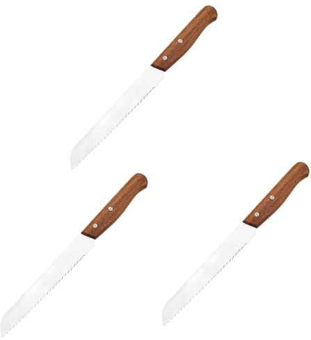 GLEAVI 3 Pezzi Taglierina per Pane Acciaio Inossidabile con Utensile Versatile per Torte e Pane per Cucina e Pasticcerie Professionali