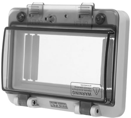 Alipis Tapa De Caja Eléctrica Transparente Para Exteriores, Panel De Interruptores De 6 Vías Con Ventana Visible, Protección Contra Polvo, Humedad y Salpicaduras, Uso Baños y Cocinas