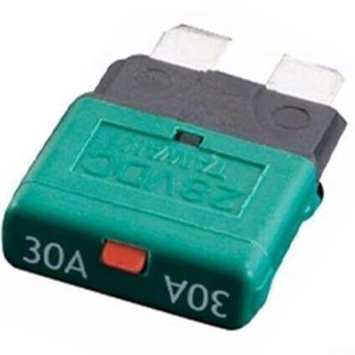Volakebeing Disjoncteur à lame fusible 12 V 24 V réinitialisable automatique réinitialisation manuelle 5-30 A Type ATC Protection contre les surcharges Interrupteur thermique (30 A)