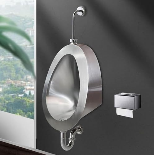 Urinario de pared de acero inoxidable para hombre, diseño de inducción inteligente para baños, bares, hoteles y tiendas, solución sanitaria duradera que ahorra espacio