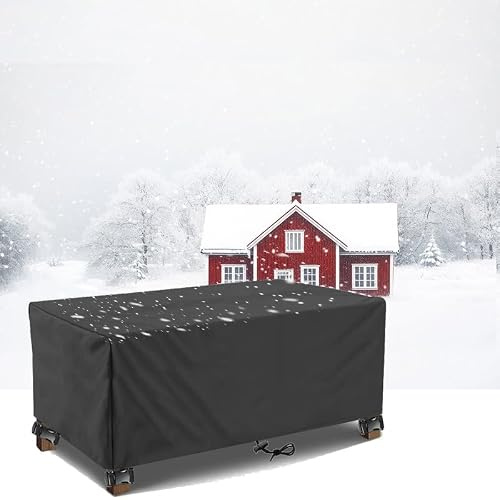 IUCUHE Housse de Protection ImperméAble pour Meuble de Jardin 135x90x75cm/L x l x H Bache Salon de Jardin Exterieur Impermeable,Bache de Protection Exterieur Table avec Cordon de Serrage