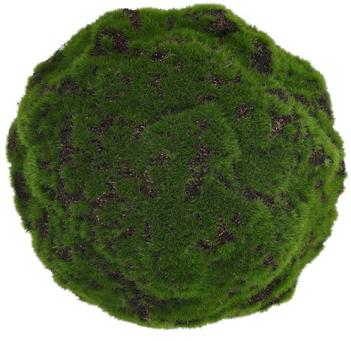 SEWACC Palline Ornamentali di Erba Artificiale per Decorazioni Giardino e Interni, Mezza Sfera in Muschio Finto da 20 Cm, Accessori Decorativi per Balcone e Cortile, Senza Rifiniture,