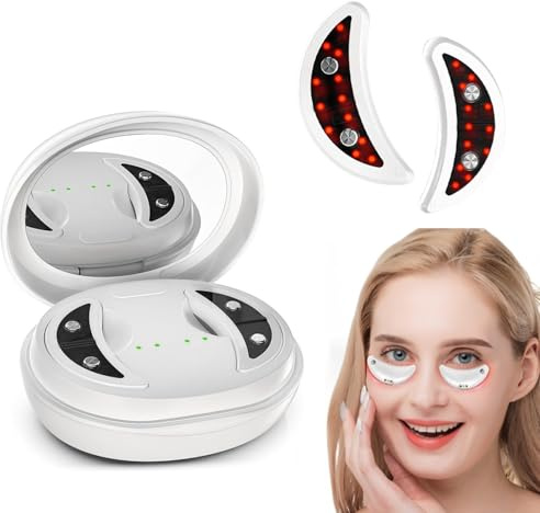 Synea Glowpads Pro Augen,Glow Pads Wiederaufladbares Augenmassagegerät, Reduzieren Sie Tränensäcke, Augenringe Und Falten Für Strahlende Haut