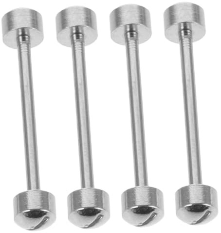 BESTYASH Varillas de Conexión para Correas de Reloj 18 Mm Acero, Pasadores de Tubo Muescas, Tornillos para Reparación de Correas, Accesorio Profesional para Relojeros y Bricolaje, Kit 4