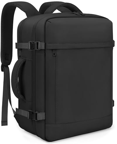 ETRONIK Zaino Ryanair 40x30x20, 24L Zaino da Viaggio Aereo Cabina Resistente all'Acqua, 15,6 Pollici Zaini PC Bagaglio a Mano 40x30x20, Borsa Valigia 10 Kg Uomo Donna per Eurowings EasyJet, Nero