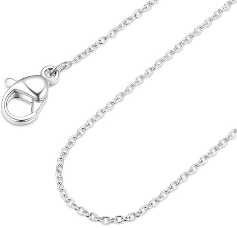 Silvora Edelstahl Kette Damen Herren 1mm dünne Halskette 316L Hypoallergen | Lange Verstellbar 41/46/51/56/61/66/71cm Silber/Gold Minimalistische Panzerkette Ohne Anhänger Geschenk für Frauen