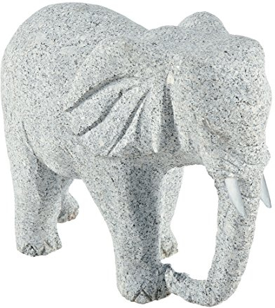 Dehner Dekofigur Elefant, ca. 30 x 14 x 27 cm, Granit, grau