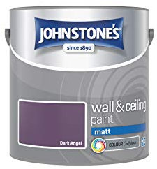 Johnstone's - Wall and Ceiling Paint Matt - Interior Paint - Contemporary Finish - Suitable for Interior Walls and Ceilings - Dark Angel - 2.5 L