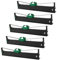 vhbw 5X Farbband Schriftband kompatibel mit Olivetti DM95, PR9B, PR9+, PR9, DM99 Nadeldrucker, Bondrucker - Schwarz