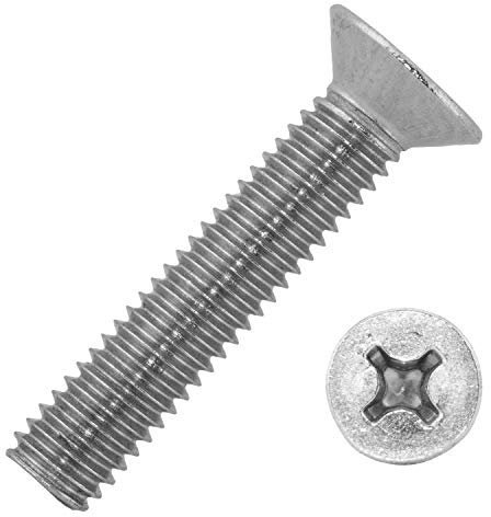 Senkkopfschrauben mit Kreuzschlitz (H) M5x12 mm aus Edelstahl A2 (10 Stück) | DIN 965 - Senkschrauben - Schrauben von MESAROS®