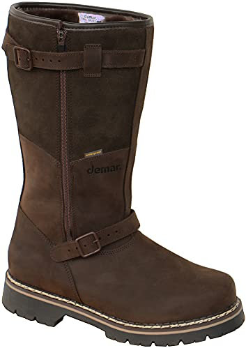 Demar Pelzgefütterter Jagd-Winterstiefel Arktis wasserdicht Jagdstiefel Ansitzstiefel für Jäger Thermostiefel extrem warm gefüttert mit Thinsulate-Isolation (Braun, numeric_46)