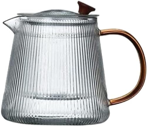 Kettle,Tea Kettle,Stainless Steel Teakettle,Thick Borosilicate Glass Teapot with Removable Infuser,Stovetop Safe Tea Kettle,Blooming and Loose Leaf Tea Kettle - 500ML (Size : 800ML)
