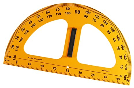 Großes Mathematik-Lineal, Messlineal, Werkzeug für Whiteboard, Bürozeichnungen (1 Stück Winkelmesser)