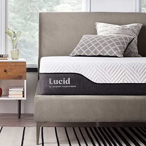 LUCID Hybrid Matratze, H2 H3, 25cm hoch – mit Bambuskohle, Aloe Vera & Taschenfederkern – Öko-Tex – feuchtigkeitsableitend – geruchshemmend – Kaltschaummatratze & Federkernmatratze, 100x200 cm