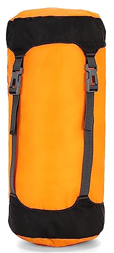 Azarxis Kompressionspåse som sovsäck, lätt kompressionsväska för kläder, förvaring, vattentålig, kompakt för utomhusbruk, camping, vandring, backpacking, resor, vandring (orange – M)