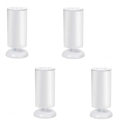 4er-Pack Möbelbeine, Sofabeine, Beine für Nachttisch, Tischbeine, Höhenversteller, runde verstellbare Beine, Tischbeine, Möbelfüße, Beine, weiß-18 cm (7,1 Zoll) (weiß 15 cm (5,9 Zoll))
