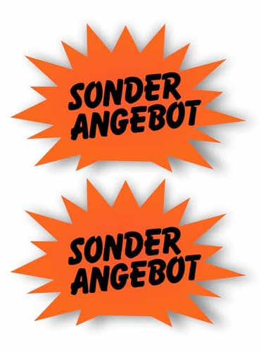 Sonderangebot Aktion S284 Aufkleber im Schild-Design 2 Stück 11 cm