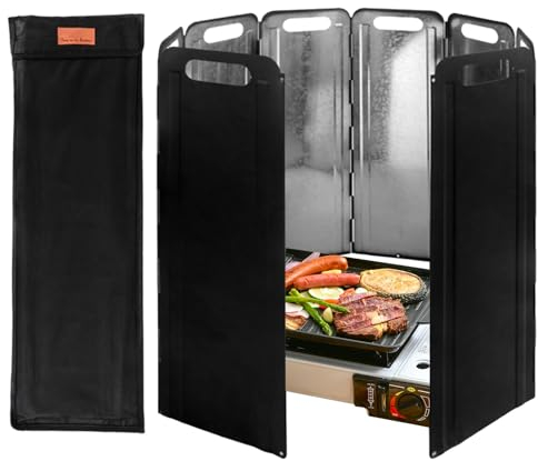 Pare-vent pour réchaud de camping, facile à transporter, résistant hautes températures, design économe en énergie, léger pour réchaud de camping, accessoires de camping pour Ba