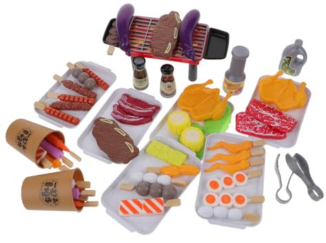PHENOFICE Kinder Grillspielzeug Satz Aus Abs Interaktives BBQ Kochspielzeug Mit Wasserdampfrauch Buntes Grillküchen Spielset Für Jungen Und Mädchen Zum Rollenspiel